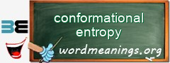 WordMeaning blackboard for conformational entropy